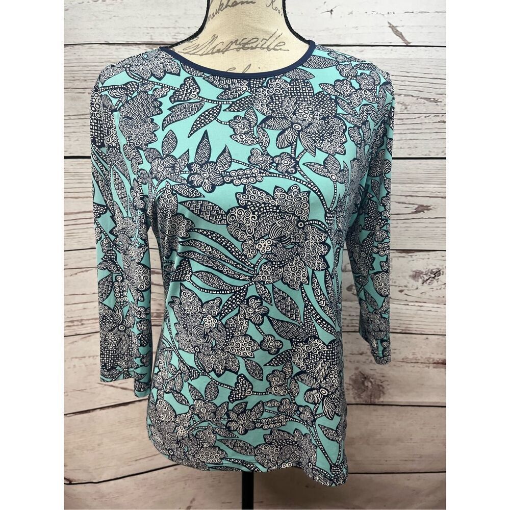 Lands End small blue long sleeve‎ beach top - 3021